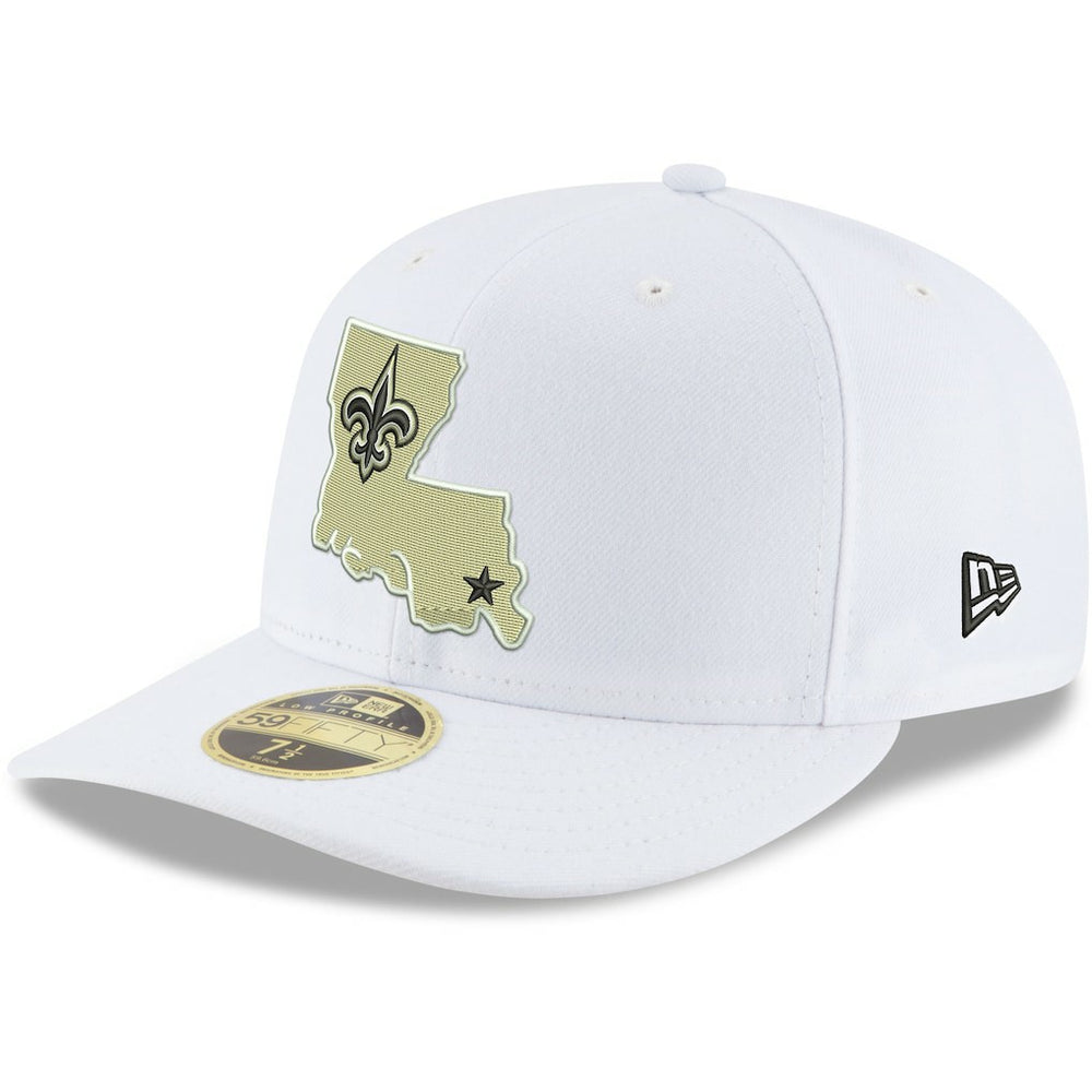 New Orleans Saints New Era Omaha Low Profile 59FIFTY Fitted Hat - White Hats