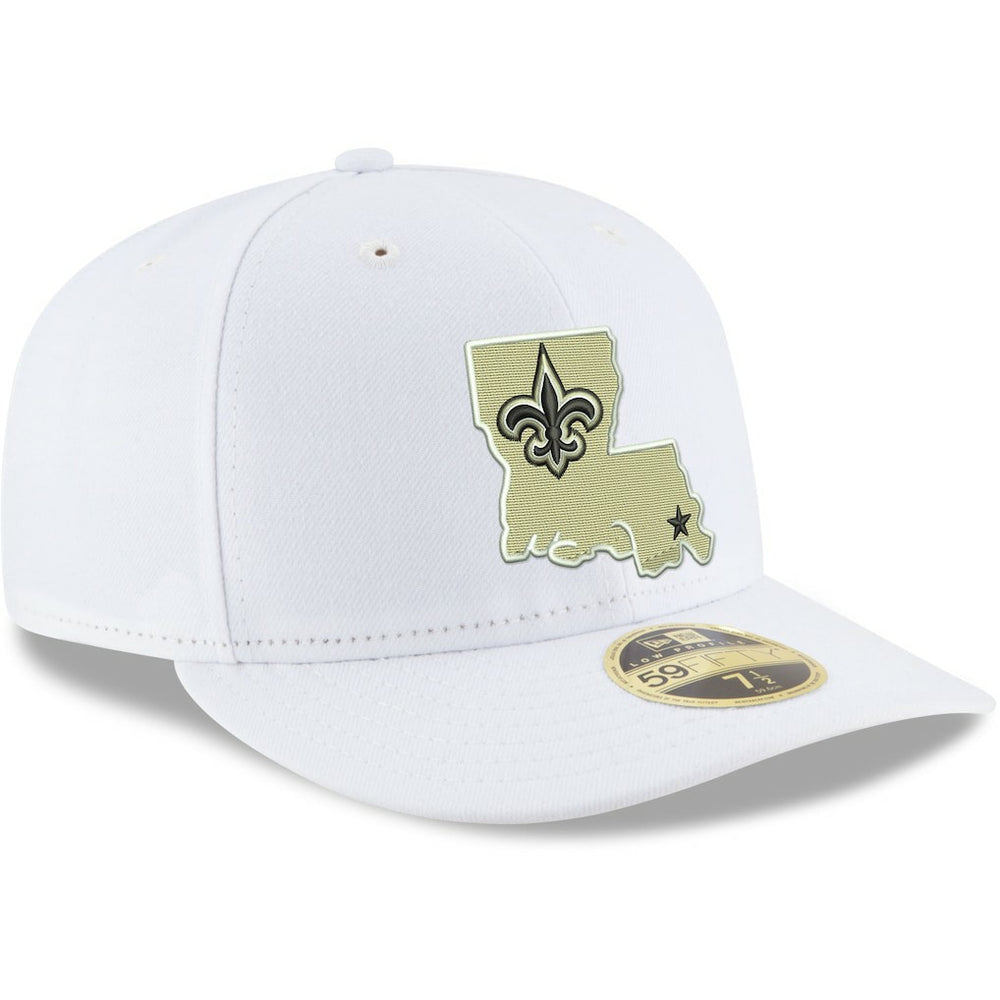 New Orleans Saints New Era Omaha Low Profile 59FIFTY Fitted Hat - White Hats
