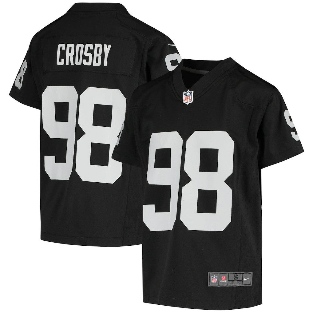 Maxx Crosby Las Vegas Raiders Youth Game Jersey - Black Jerseys