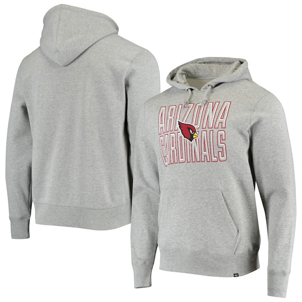 Arizona Cardinals '47 Bevel Pullover Hoodie - Heathered Gray Hoodies