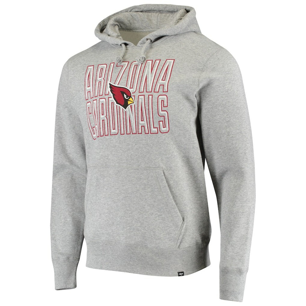 Arizona Cardinals '47 Bevel Pullover Hoodie - Heathered Gray Hoodies