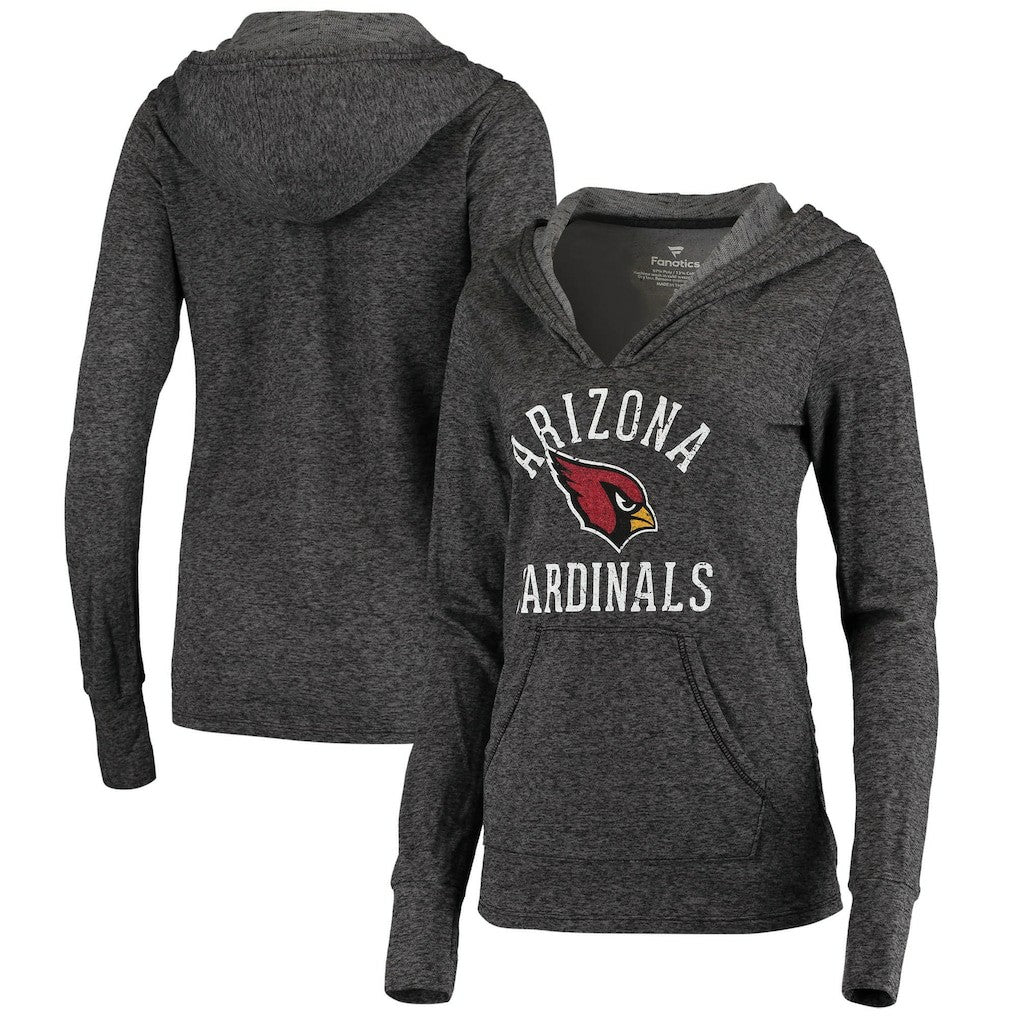 Arizona Cardinals Women's Doubleface Slub Pullover Hoodie - Black Hoodies