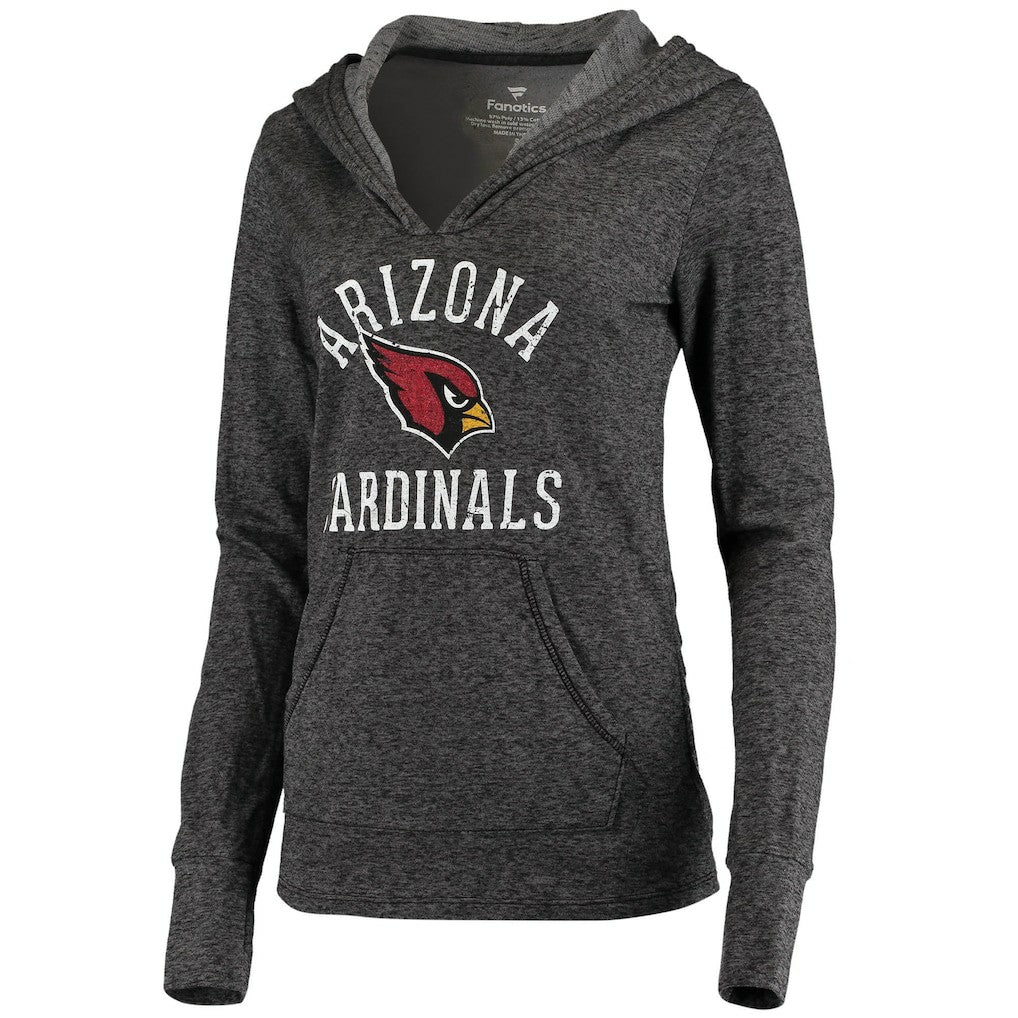 Arizona Cardinals Women's Doubleface Slub Pullover Hoodie - Black Hoodies