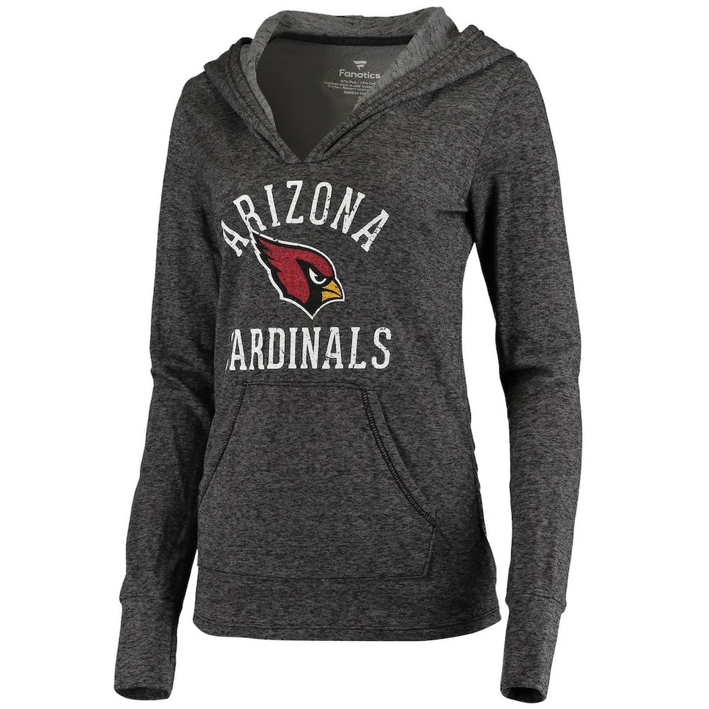 Arizona Cardinals Women's Doubleface Slub Pullover Hoodie - Black Hoodies