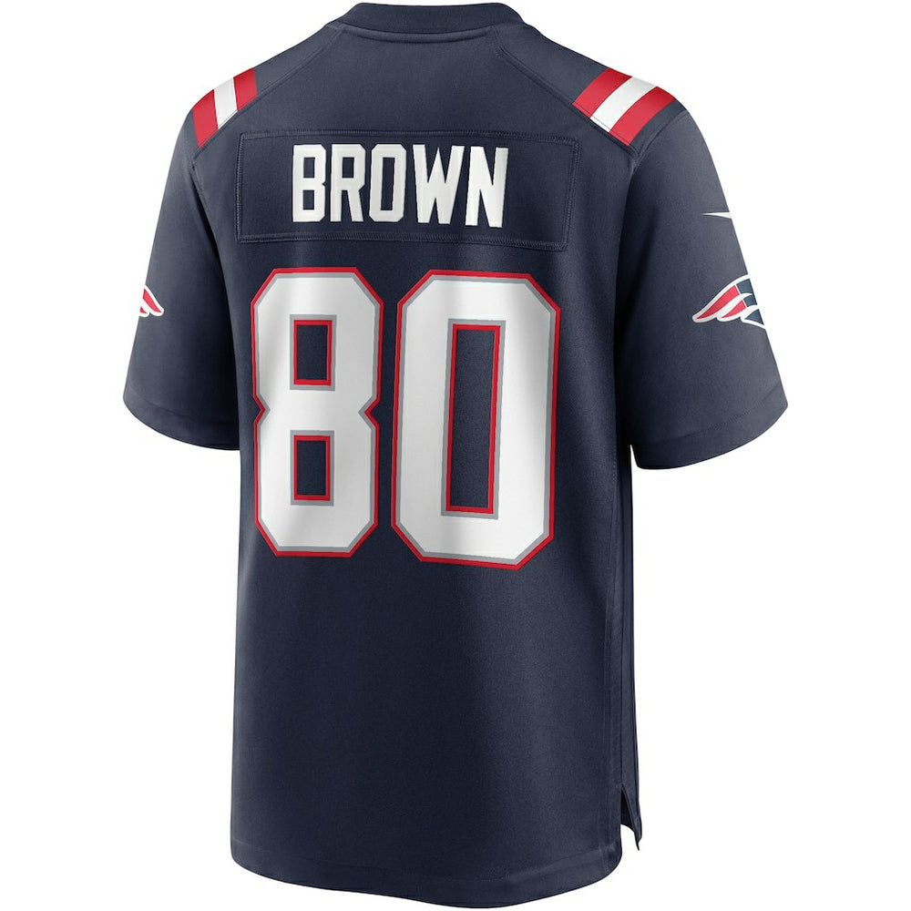 Troy Brown New England Patriots Game Retired Player Jersey - Navy Jerseys