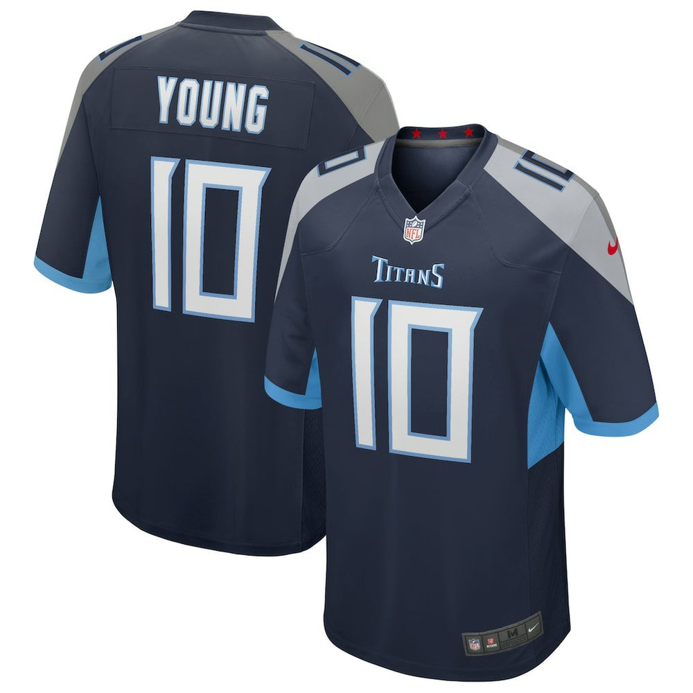 Vince Young Tennessee Titans Game Retired Player Jersey - Navy Jerseys