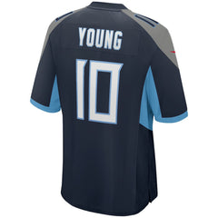 Vince Young Tennessee Titans Game Retired Player Jersey - Navy Jerseys