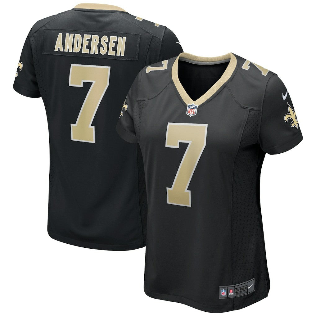 Morten Andersen New Orleans Saints Women's Game Retired Player Jersey - Black Jerseys