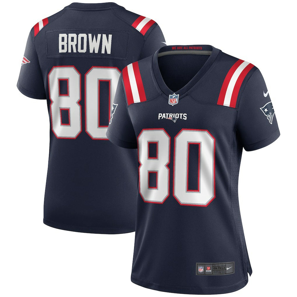 Troy Brown New England Patriots Women's Game Retired Player Jersey - Navy Jerseys