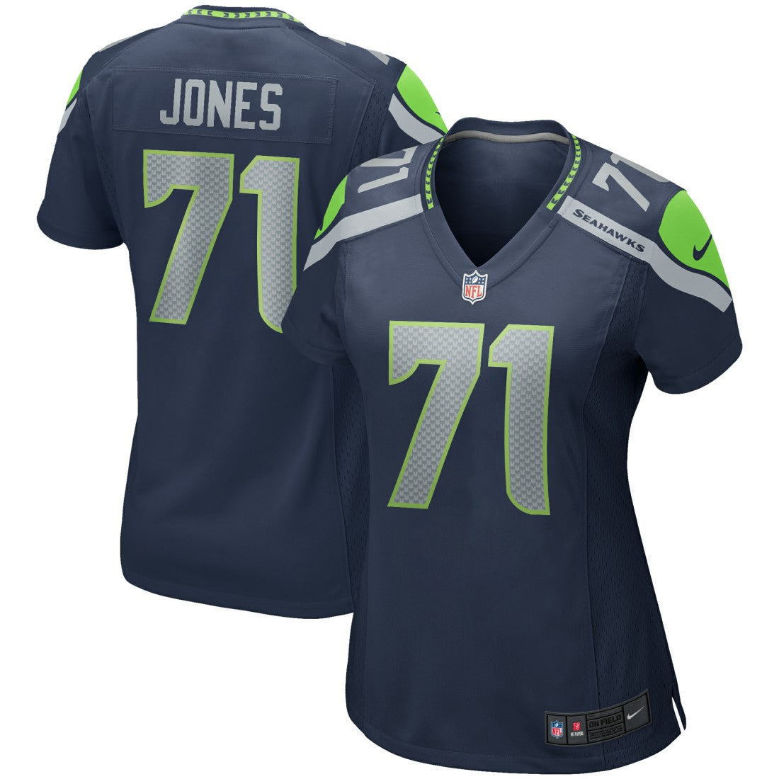 Walter Jones Seattle Seahawks Women's Game Retired Player Jersey - College Navy Jerseys