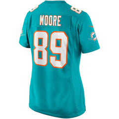 Nat Moore Miami Dolphins Women's Game Retired Player Jersey - Aqua Jerseys