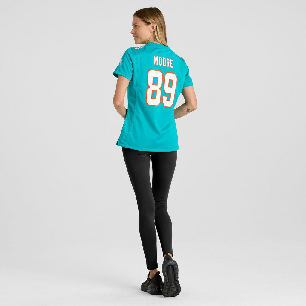 Nat Moore Miami Dolphins Women's Game Retired Player Jersey - Aqua Jerseys