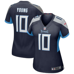 Vince Young Tennessee Titans Women's Game Retired Player Jersey - Navy Jerseys