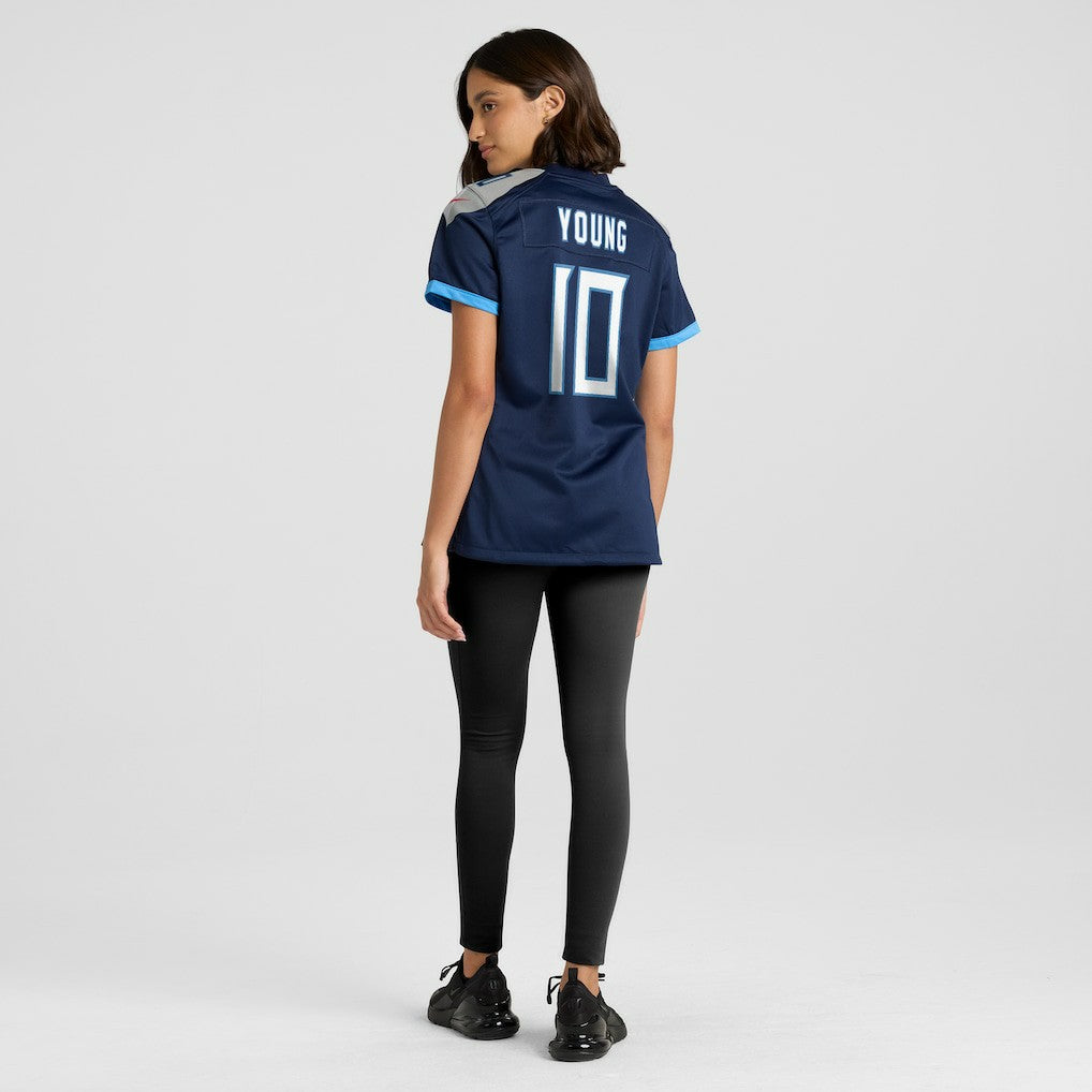 Vince Young Tennessee Titans Women's Game Retired Player Jersey - Navy Jerseys