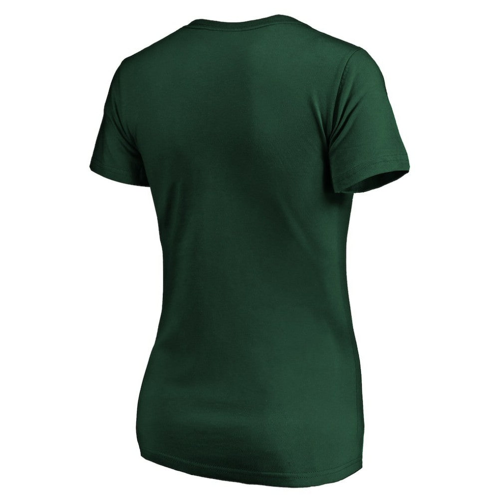 Minnesota Wild Women's Drop the Puck V-Neck T-Shirt - Green | US 4001729