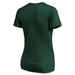 Minnesota Wild Women's Drop the Puck V-Neck T-Shirt - Green | US 4001729