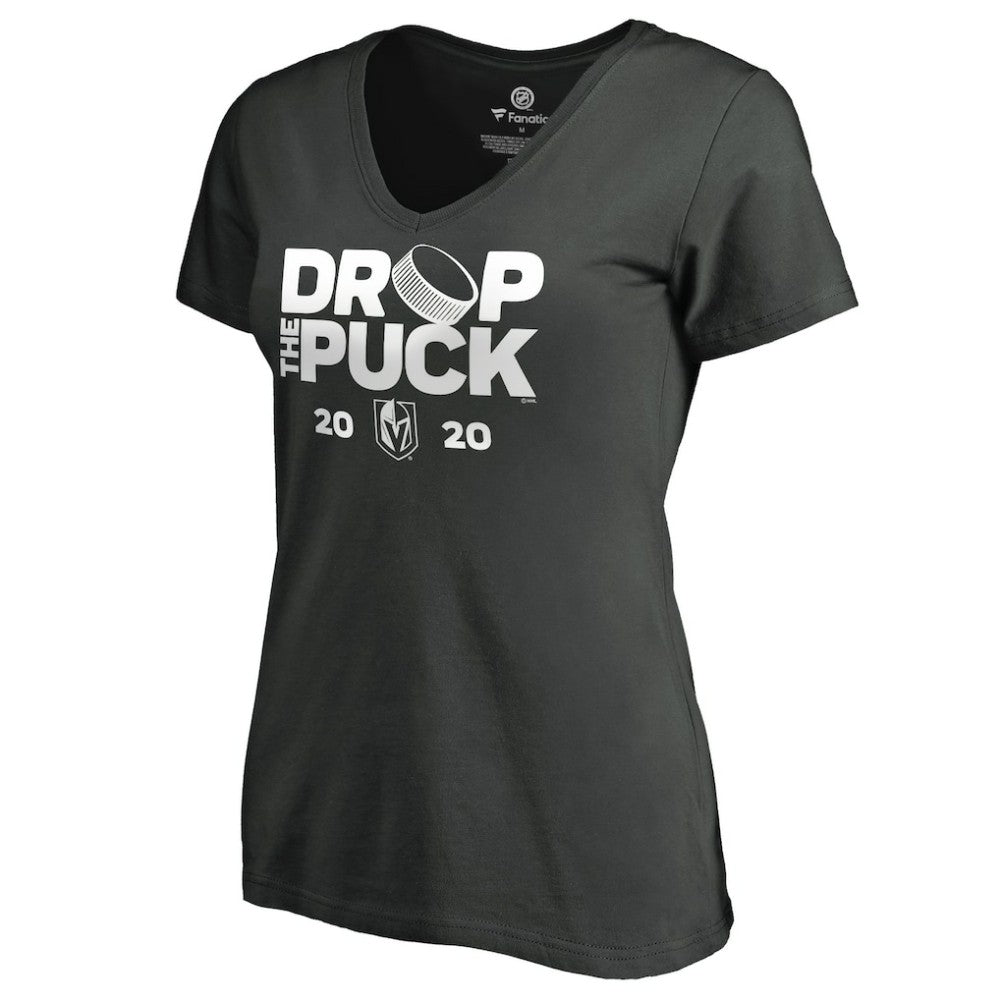 Vegas Golden Knights Women's Drop the Puck V-Neck T-Shirt - Black | US 4002173