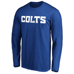Indianapolis Colts #1 Dad Long Sleeve Team Logo T-Shirt - Royal T-shirts