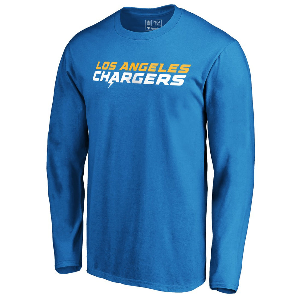 Los Angeles Chargers #1 Dad Long Sleeve Team Logo T-Shirt - Light Blue T-shirts