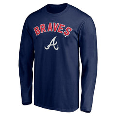 Atlanta Braves Personalized Winning Streak Name & Number Long Sleeve T-Shirt - Navy T-shirts