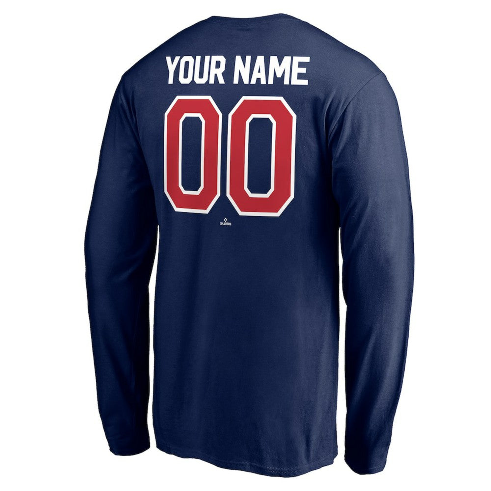 Boston Red Sox Personalized Winning Streak Name & Number Long Sleeve T-Shirt - Navy T-shirts