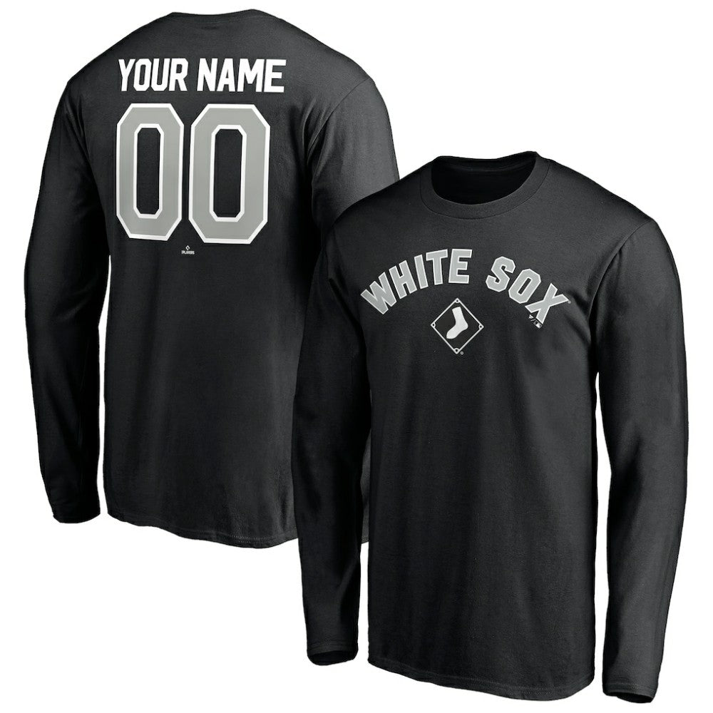 Chicago White Sox Personalized Winning Streak Name & Number Long Sleeve T-Shirt - Black T-shirts