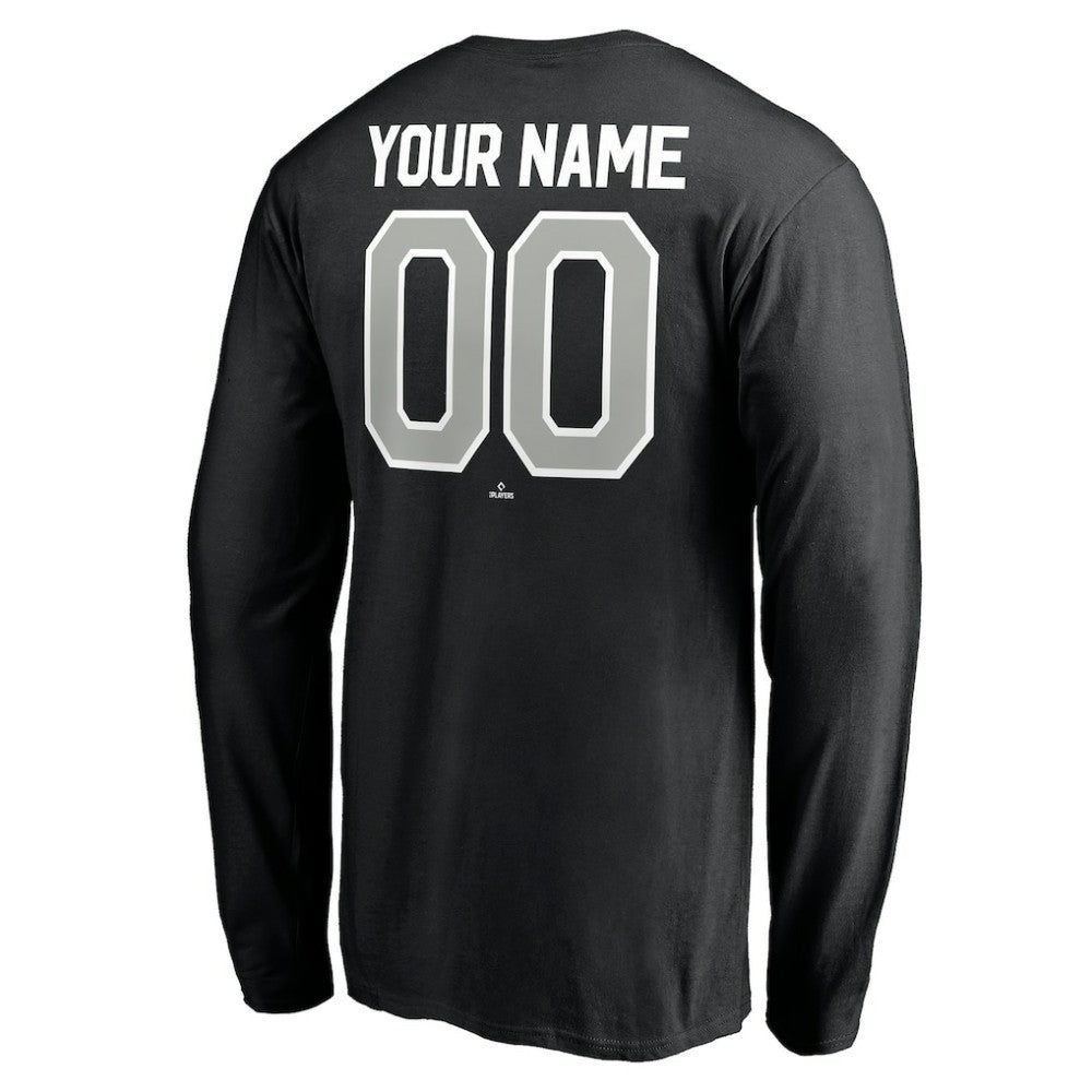 Chicago White Sox Personalized Winning Streak Name & Number Long Sleeve T-Shirt - Black T-shirts