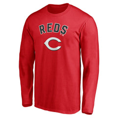 Cincinnati Reds Personalized Winning Streak Name & Number Long Sleeve T-Shirt - Red T-shirts
