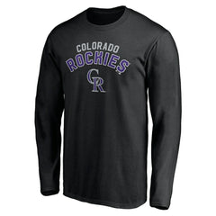 Colorado Rockies Personalized Winning Streak Name & Number Long Sleeve T-Shirt - Black T-shirts