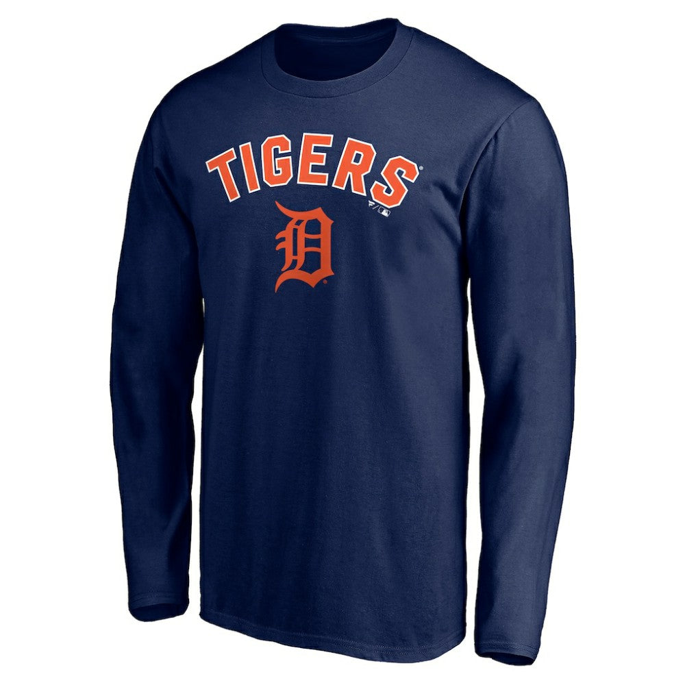 Detroit Tigers Personalized Winning Streak Name & Number Long Sleeve T-Shirt - Navy T-shirts