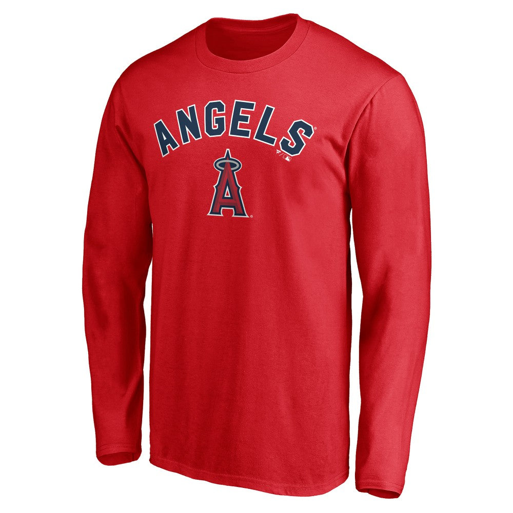 Los Angeles Angels Personalized Winning Streak Name & Number Long Sleeve T-Shirt - Red T-shirts