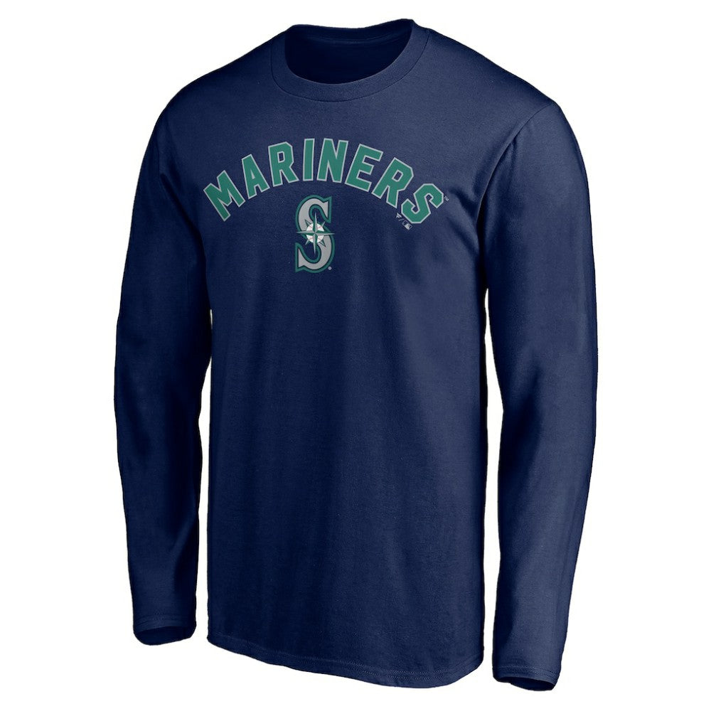 Seattle Mariners Personalized Winning Streak Name & Number Long Sleeve T-Shirt - Navy T-shirts