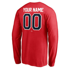Washington Nationals Personalized Winning Streak Name & Number Long Sleeve T-Shirt - Red T-shirts