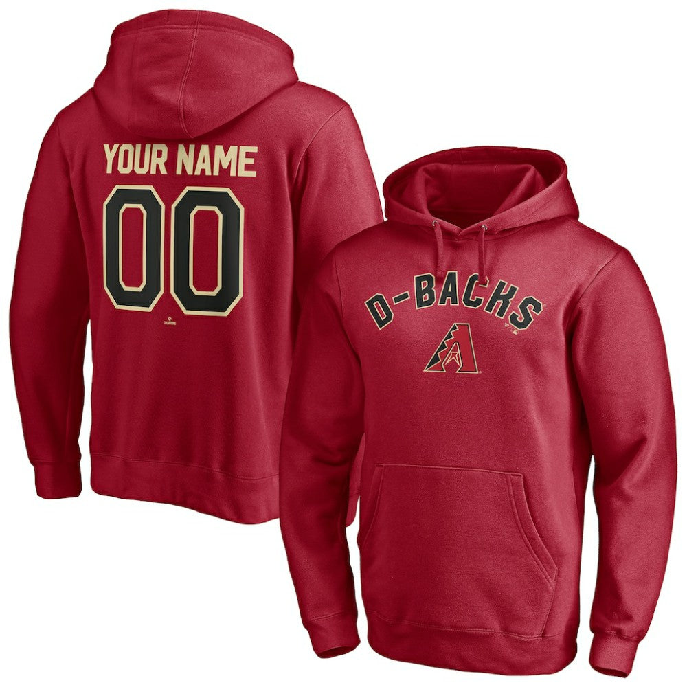 Arizona Diamondbacks Personalized Winning Streak Name & Number Pullover Hoodie - Red Hoodies