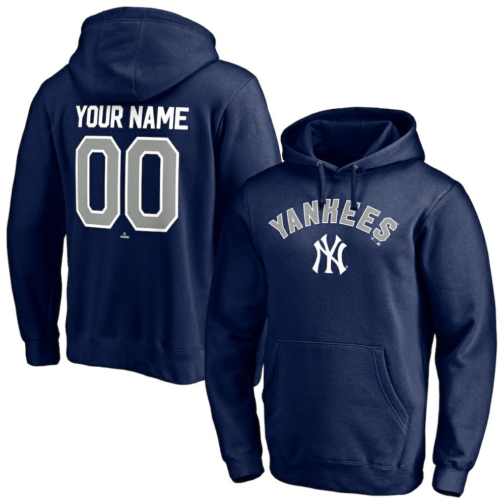 New York Yankees Personalized Winning Streak Name & Number Pullover Hoodie - Navy Hoodies