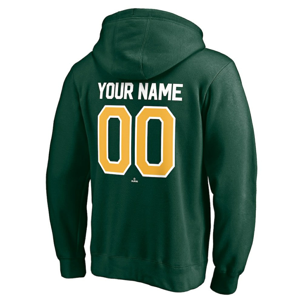 Athletics Personalized Winning Streak Name & Number Pullover Hoodie - Green Hoodies