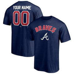 Atlanta Braves Personalized Team Winning Streak Name & Number T-Shirt - Navy T-shirts