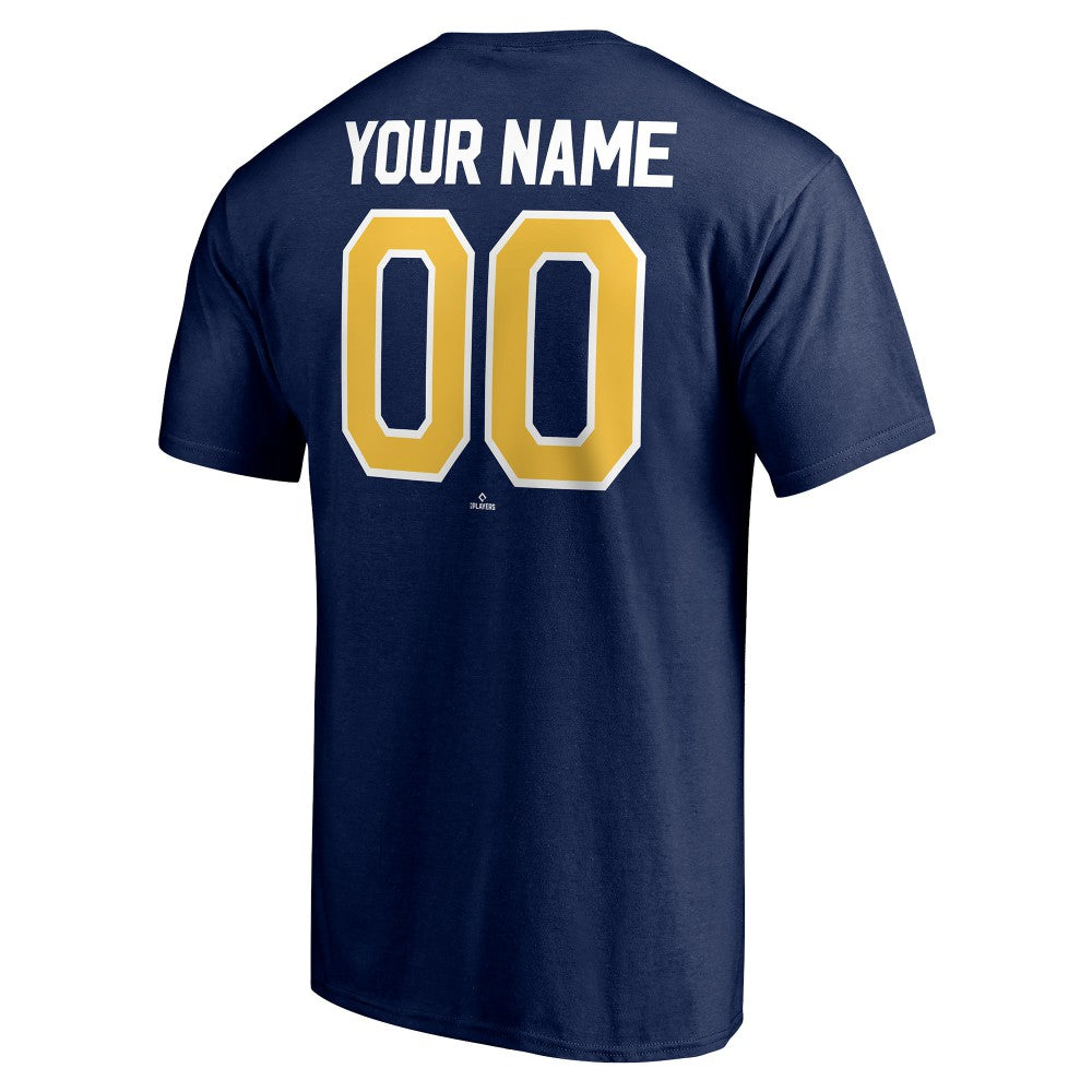 Milwaukee Brewers Personalized Team Winning Streak Name & Number T-Shirt - Navy T-shirts