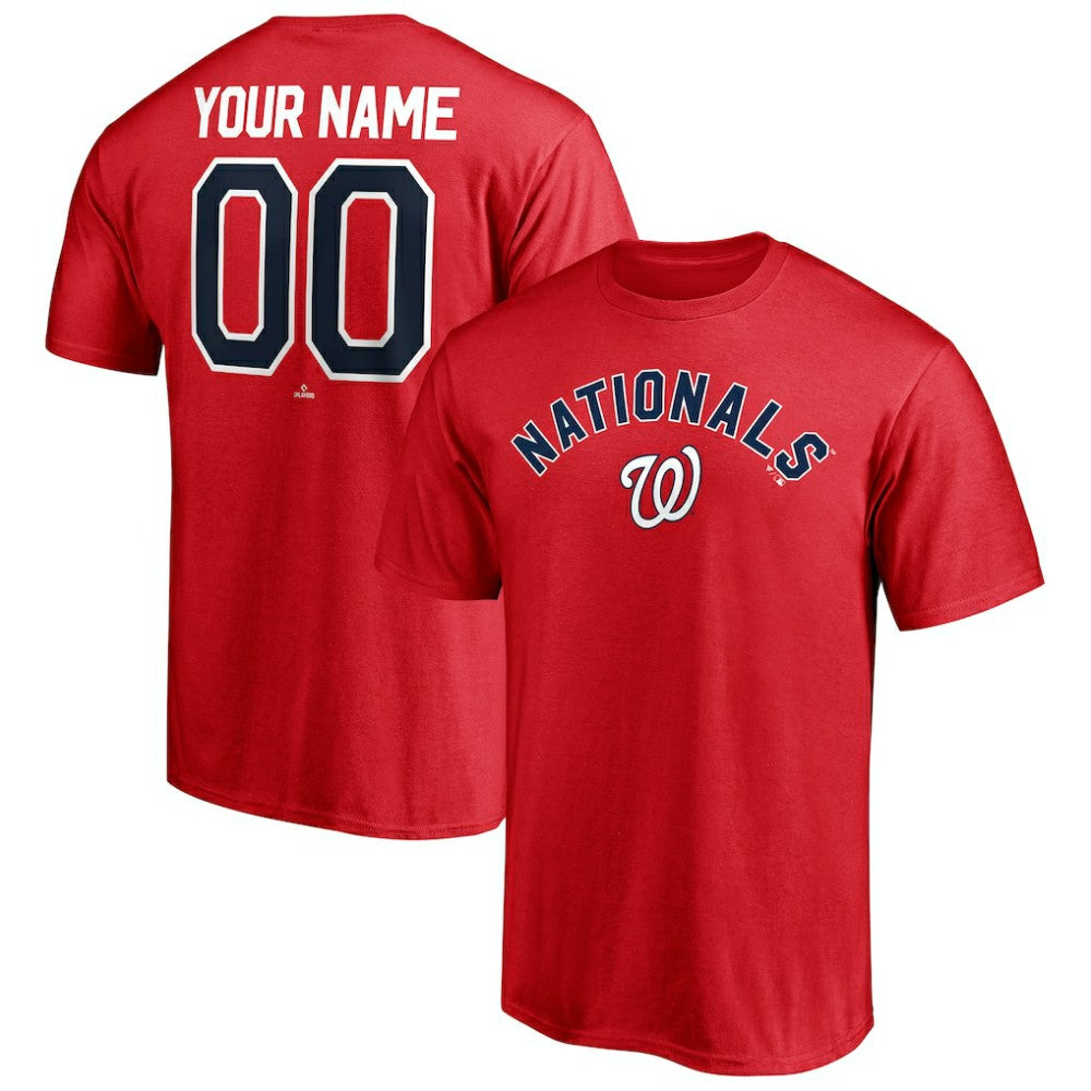 Washington Nationals Personalized Team Winning Streak Name & Number T-Shirt - Red T-shirts