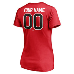 Cincinnati Reds Women's Personalized Winning Streak Name & Number V-Neck T-Shirt - Red T-shirts