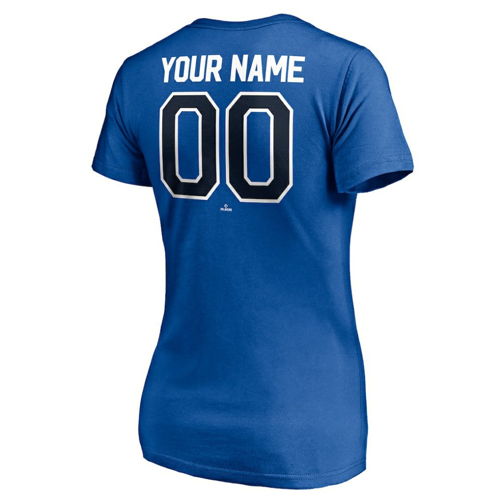 Toronto Blue Jays Women's Personalized Winning Streak Name & Number V-Neck T-Shirt - Royal T-shirts