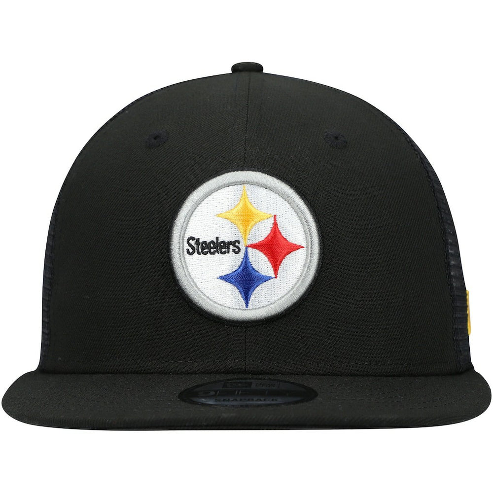 Pittsburgh Steelers New Era Shade Trucker 9FIFTY Snapback Hat - Black Hats