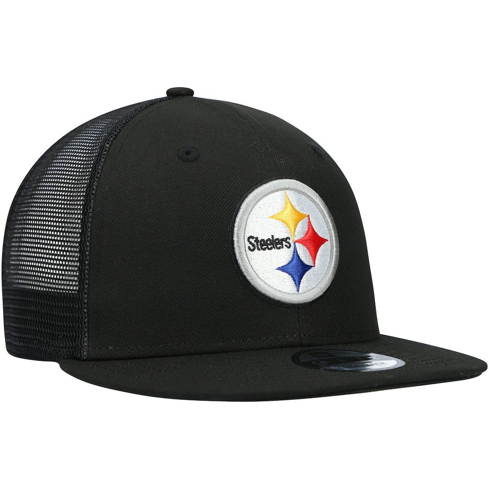 Pittsburgh Steelers New Era Shade Trucker 9FIFTY Snapback Hat - Black Hats