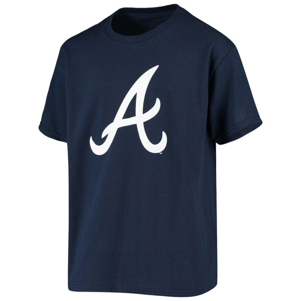 Atlanta Braves Stitches Youth Team Logo T-Shirt - Navy T-shirts