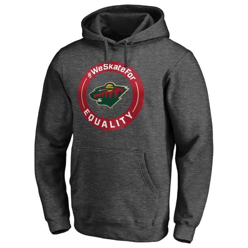 Minnesota Wild #WeSkateFor Pullover Hoodie - Heather Gray | US 4017855