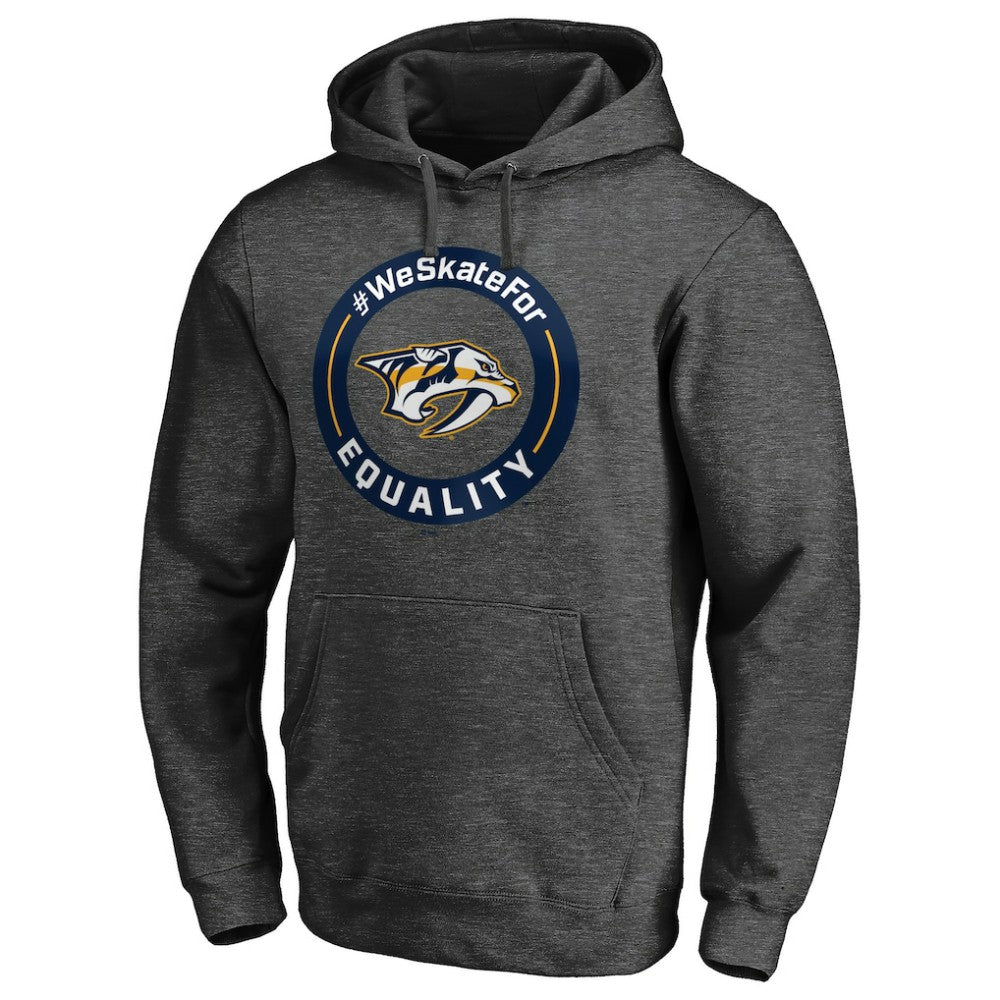 Nashville Predators #WeSkateFor Pullover Hoodie - Heather Gray | US 4017858