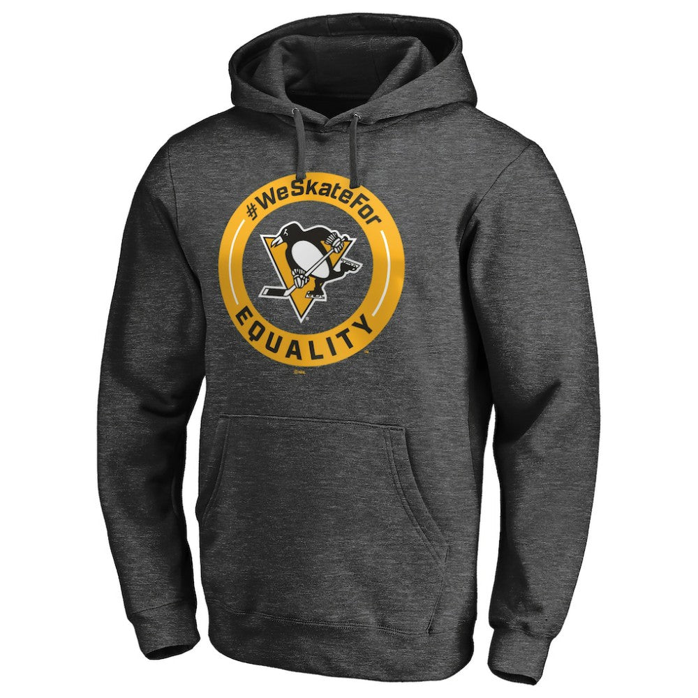 Pittsburgh Penguins #WeSkateFor Pullover Hoodie - Heather Gray | US 4017863