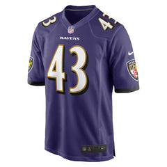 Justice Hill Baltimore Ravens Game Jersey - Purple Jerseys