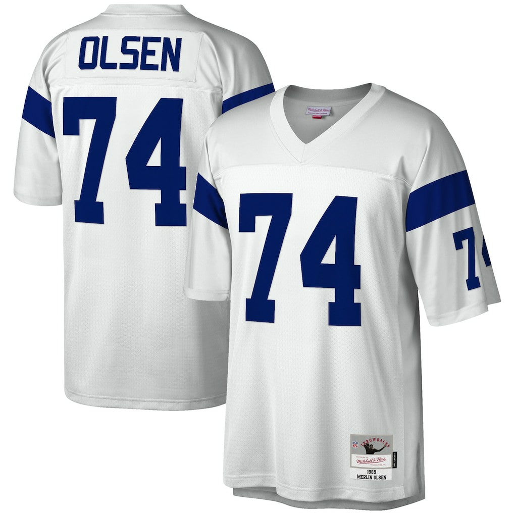 Merlin Olsen Los Angeles Rams Legacy Replica Jersey - White Jerseys