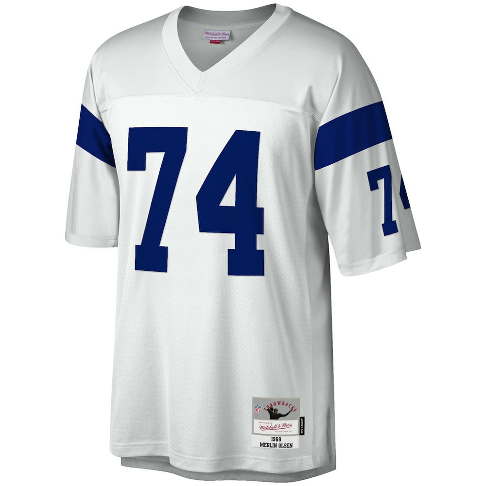 Merlin Olsen Los Angeles Rams Legacy Replica Jersey - White Jerseys